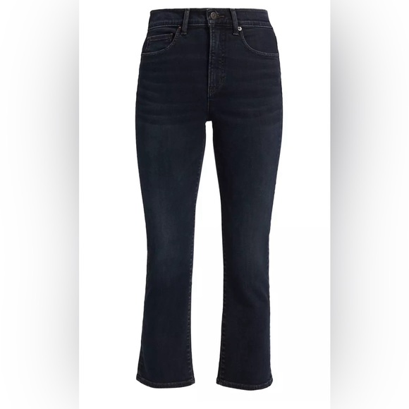 NEW Veronica Beard Carly High Rise Kick Flare Crop Jeans Indigo Wash Sz 27 / 4 - Picture 4 of 10